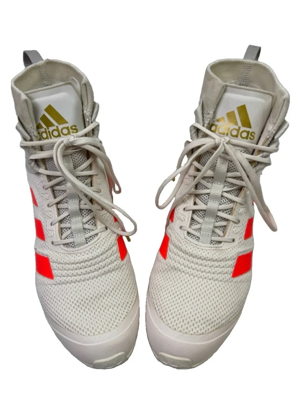 Adidas Speedex 18 Boxing Shoes Men's Sz 7.5 Off-White Solar Red FU8173 Athletic